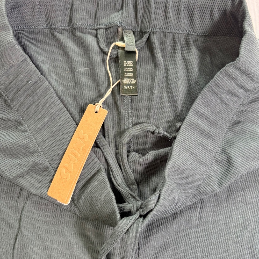SKIMS, Soft Lounge Rib Sleep Pants, Cypress Green, Size S, MSRP $56 - Picture 3 of 7